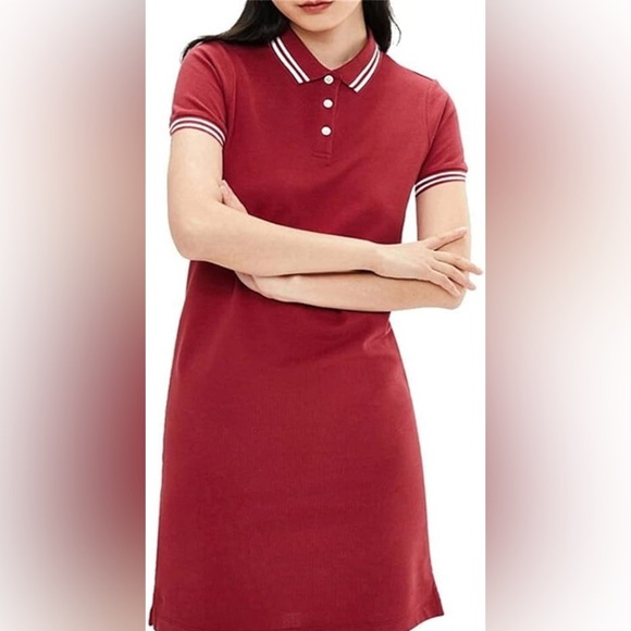 Red Polo Dress by Talbots Cotton Work Summer Size XL - Picture 2 of 14